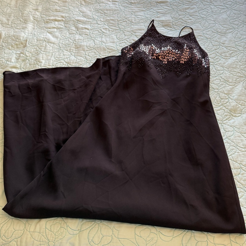 Cachet Black Sequin Maxi Dress